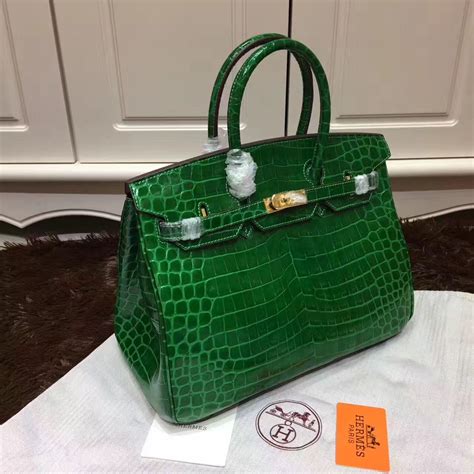 hermes green bag price|hermes green crocodile bag.